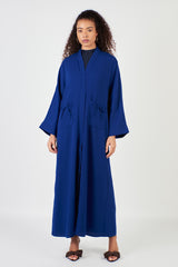 Royal Blue Pocket Abaya with Bow