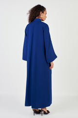 Royal Blue Pocket Abaya with Bow